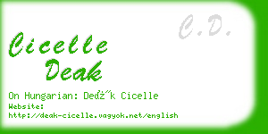 cicelle deak business card